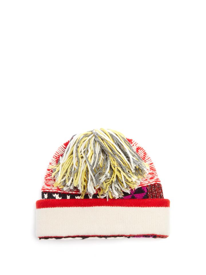 Burberry Patchwork Wool-blend Beanie Hat