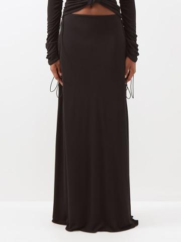 Maximilian Davis - Donna Jersey Maxi Skirt - Womens - Black