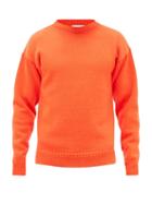 Molly Goddard - Harrison Drop-shoulder Lambswool Sweater - Mens - Orange