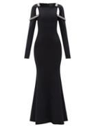 Givenchy - Chain-embellished Jersey Maxi Dress - Womens - Black