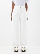 Raey - Taper Organic-cotton High-waisted Tapered Jeans - Womens - White
