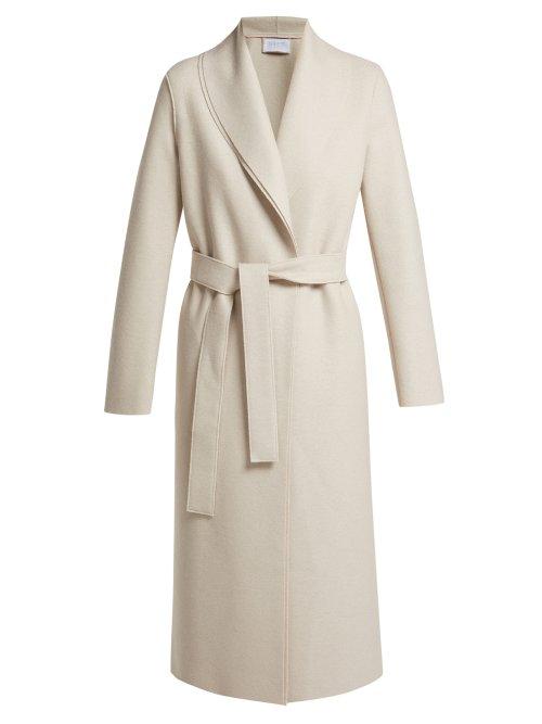 Matchesfashion.com Harris Wharf London - Open Front Pressed Wool Coat - Womens - Cream