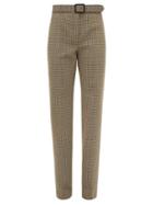Matchesfashion.com Givenchy - High Rise Houndstooth Wool Trousers - Womens - Beige Multi