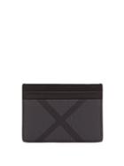 Matchesfashion.com Burberry - London Check Leather Trimmed Pvc Cardholder - Mens - Grey