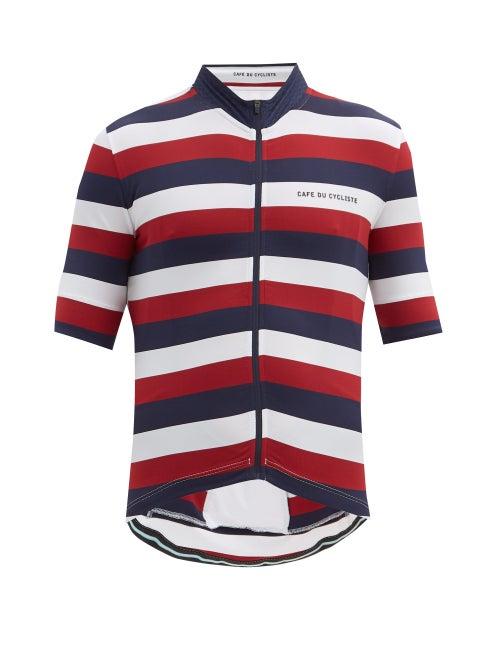 Matchesfashion.com Caf Du Cycliste - Francine Jersey Cycling Top - Mens - Red Multi