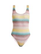 Missoni Mare Rainbow-striped Swimsuit
