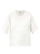 Matchesfashion.com Loewe - Logo-embroidered Oversized Cotton-jersey T-shirt - Womens - White
