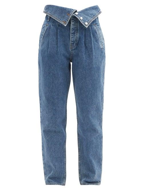 Matchesfashion.com Re/done Originals - 80s Fold-over Straight-leg Jeans - Womens - Denim