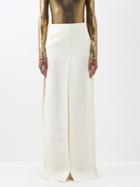 Zaid Affas - Layered Slit Canvas Maxi Skirt - Womens - Beige