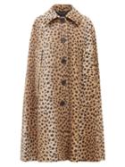 Matchesfashion.com Marc Jacobs - Cheetah Print Alpaca Blend Cape - Womens - Leopard