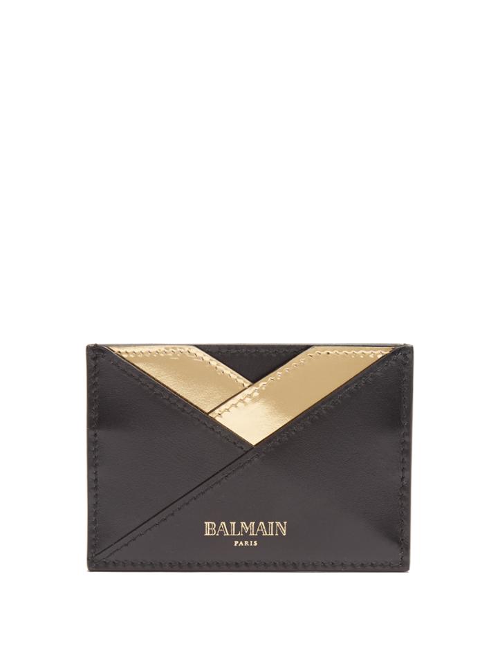 Balmain Bi-colour Leather Cardholder