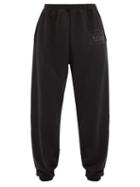 Matchesfashion.com Aries - Logo-print Cotton-jersey Track Pants - Mens - Black