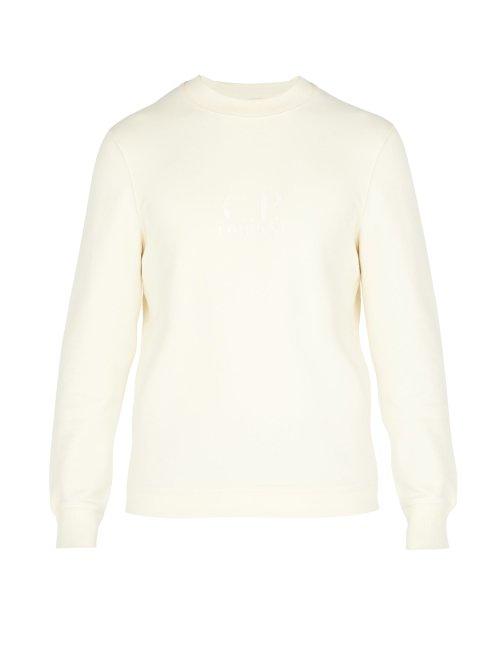 Matchesfashion.com C.p. Company - Logo Cotton Sweatshirt - Mens - White