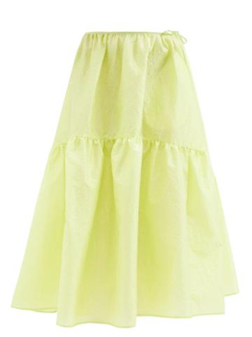 Ladies Rtw Cecilie Bahnsen - Rosemary High-rise Matelass Skirt - Womens - Yellow