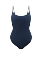 Matchesfashion.com Form And Fold - The One Scoop-neck Underwired D-g Swimsuit - Womens - Navy