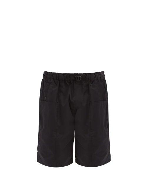 Matchesfashion.com South2 West8 - Logo-print Gabardine Shorts - Mens - Black