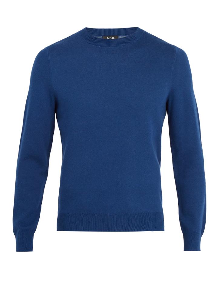 A.p.c. Cia Logo-intarsia Cotton-blend Sweater