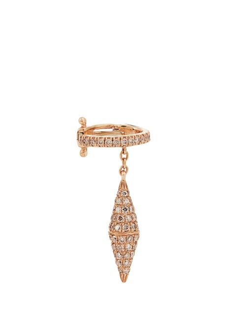 Elise Dray Diamond & Pink-gold Ear Cuff
