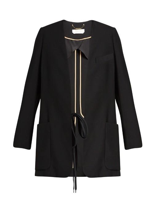 Chloé Collarless Crepe Blazer