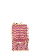 Matchesfashion.com Rosantica - Mini Crystal-tassel Picture-frame Necklace Bag - Womens - Pink Multi