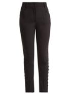 Matchesfashion.com Dolce & Gabbana - Slim Leg Wool Blend Trousers - Womens - Black