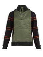 Matchesfashion.com Craig Green - Ridge Knit Cotton Blend Quarter Zip Sweatshirt - Mens - Black