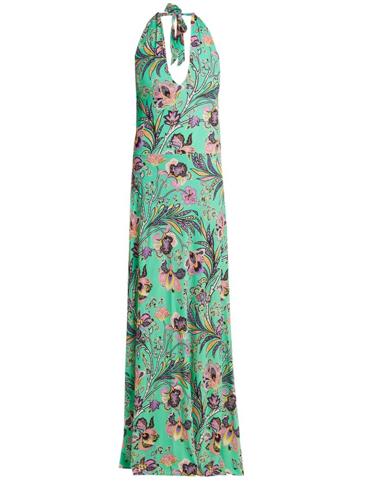 Etro Unicorno Paisley-print Halterneck Dress