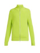Matchesfashion.com Maison Margiela - Zip Up Knit Sweater - Mens - Yellow