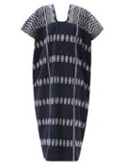 Matchesfashion.com Pippa Holt - No.270 Embroidered Cotton Kaftan - Womens - Navy