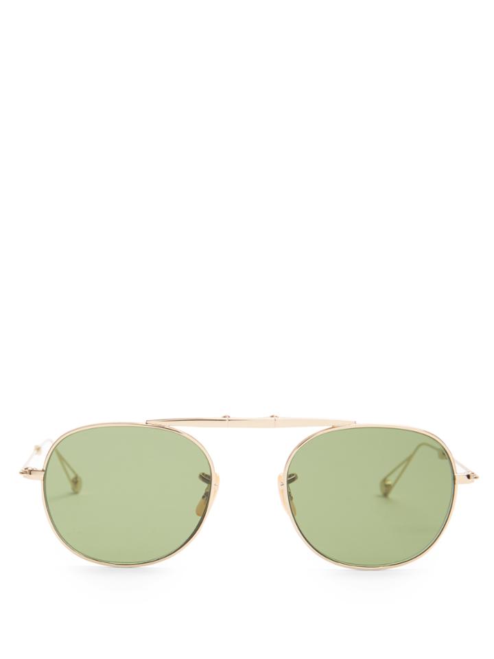 Garrett Leight Van Foldable Aviator-frame Sunglasses