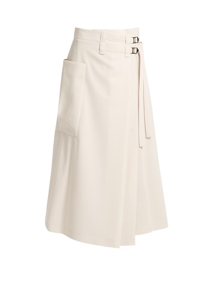 Bottega Veneta Wool-gabardine Wrap Skirt