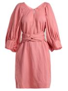 Matchesfashion.com Apiece Apart - Odesa Balloon Sleeve Dress - Womens - Light Pink