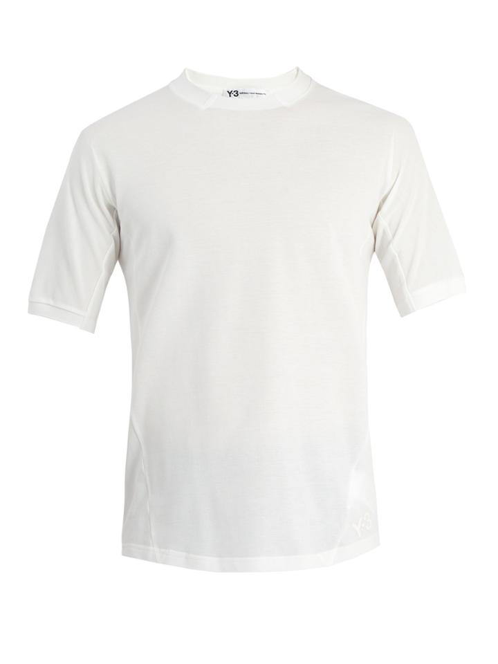 Y-3 Round-neck Cotton-piqu T-shirt