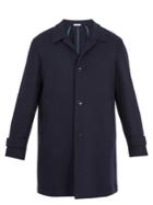 Boglioli Point-collar Basket-weave Wool-blend Overcoat