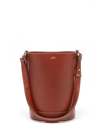 Ladies Bags A.p.c. - Ambre Smooth-leather Bucket Bag - Womens - Tan