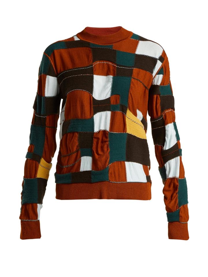 Marni Patchwork Cotton-blend Sweater