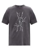 Matchesfashion.com Ksubi - Dollar Sign Cotton-jersey T-shirt - Mens - Black