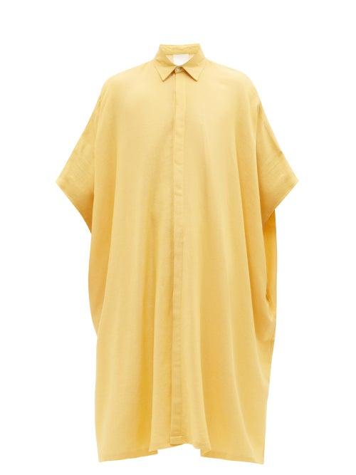 Mens Rtw Marrakshi Life - Longline Cotton Tunic Shirt - Mens - Yellow