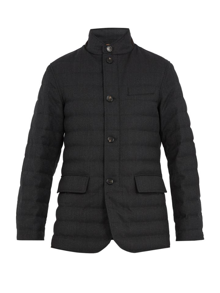 Ermenegildo Zegna High-neck Quilted-wool Field Jacket