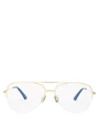 Matchesfashion.com Cartier Eyewear - Santos De Cartier Aviator Metal Glasses - Mens - Gold