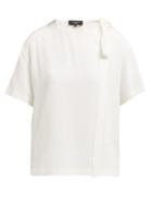 Matchesfashion.com Rochas - Tie Neck Silk Blouse - Womens - White