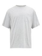Matchesfashion.com Acne Studios - Extorr Logo-tab Cotton-jersey T-shirt - Mens - Light Grey
