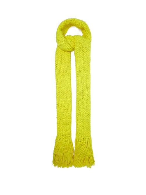 Matchesfashion.com Aessai - La Paz Extra-long Merino Wool-blend Scarf - Womens - Yellow