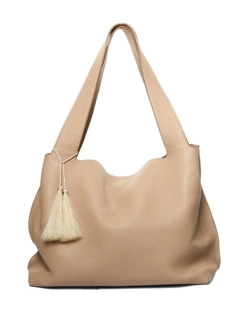 The Row Duplex Grained-leather Shoulder Bag