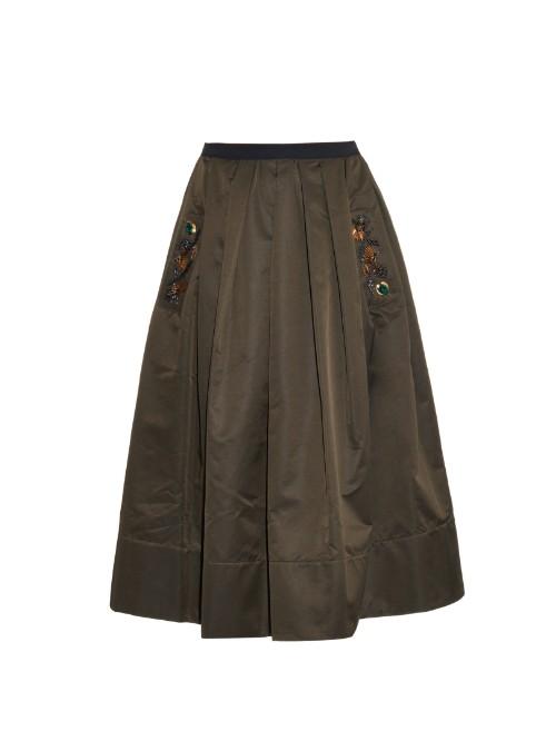Muveil Embellished-pocket Midi Skirt