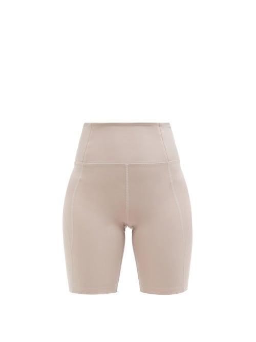 Ladies Activewear Girlfriend Collective - High-rise Bike Shorts - Womens - Light Brown