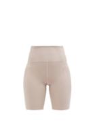 Ladies Activewear Girlfriend Collective - High-rise Bike Shorts - Womens - Light Brown