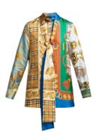 Matchesfashion.com Burberry - Scarf Print Silk Blouse - Womens - Multi