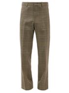 Matchesfashion.com Wooyoungmi - Check Wool-blend Wide-leg Suit Trousers - Mens - Dark Grey