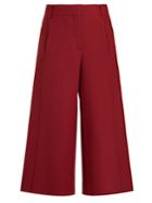 Valentino High-rise Wool And Silk-blend Culottes